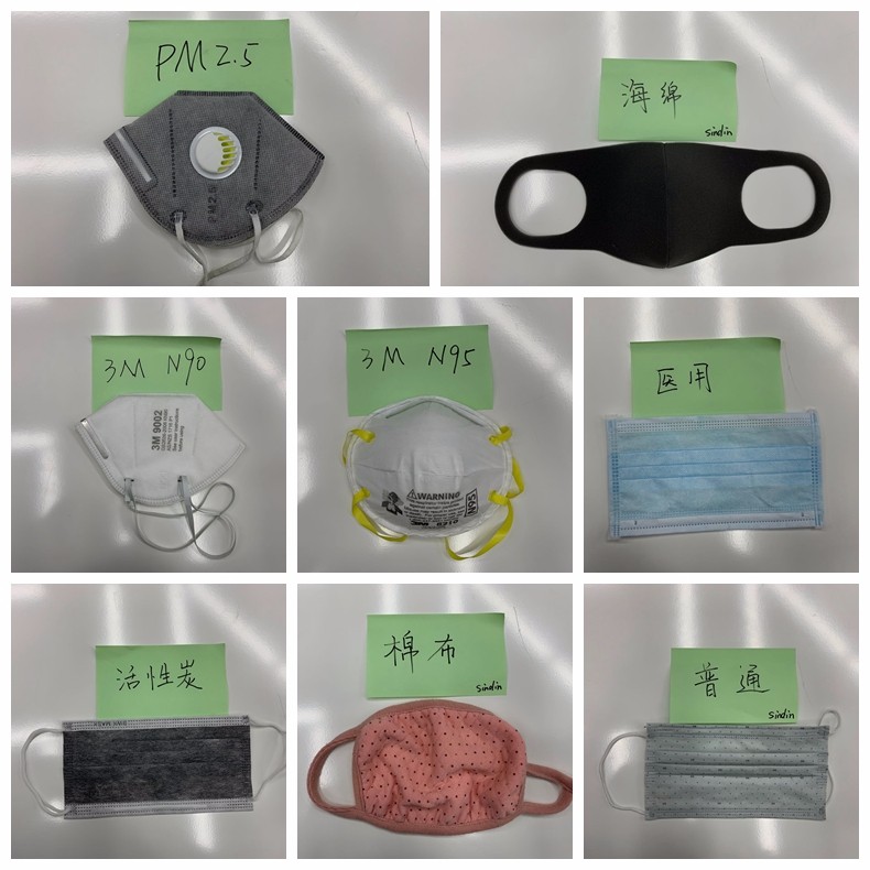 不同口罩的實驗測試，通過晟鼎接觸角測試口罩潤濕性能 